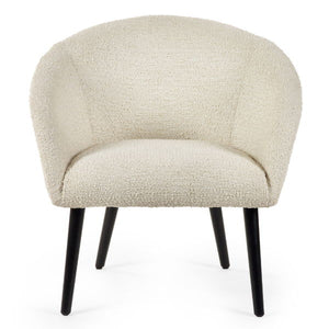 Amari Boucle Accent Chair – Ivory - Living with Luxury