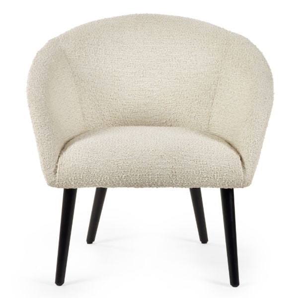 Amari Boucle Accent Chair – Ivory - Living with Luxury
