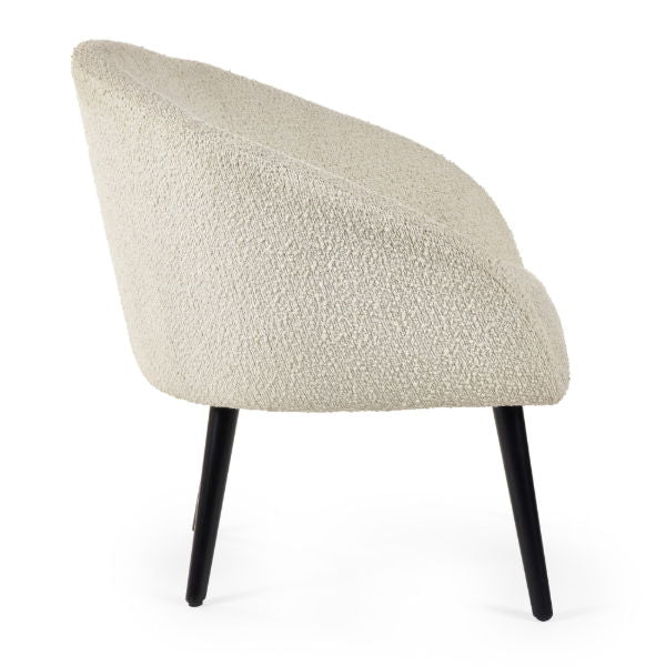Amari Boucle Accent Chair – Ivory - Living with Luxury