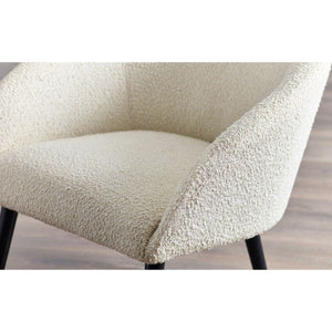 Amari Boucle Accent Chair – Ivory - Living with Luxury