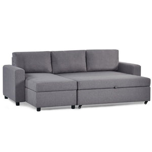Angel Sofa Bed – Light Grey Linen - Living with Luxury
