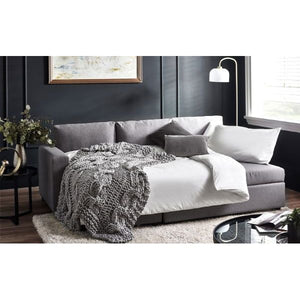 Angel Sofa Bed – Light Grey Linen - Living with Luxury