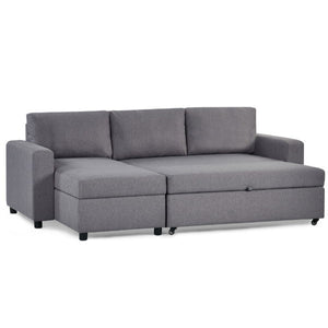 Angel Sofa Bed – Light Grey Linen - Living with Luxury
