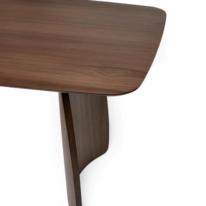 Walnut Dining Table with Curved Legs