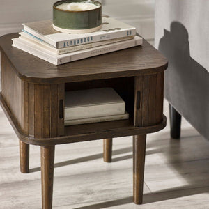 Arya Side Table – Dark Oak Effect - Living with Luxury