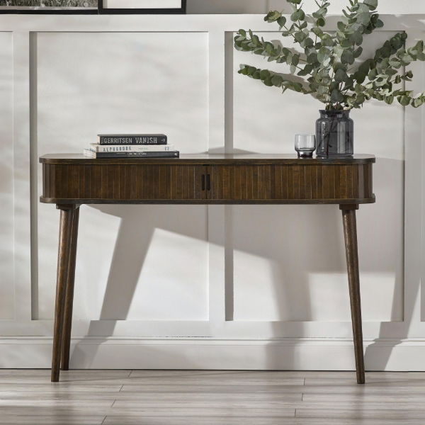 Arya Console Table – Dark Oak Effect - Living with Luxury