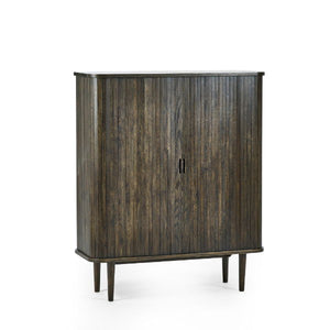 Arya Wine Cabinet – Dark Oak Effect - Living with Luxury