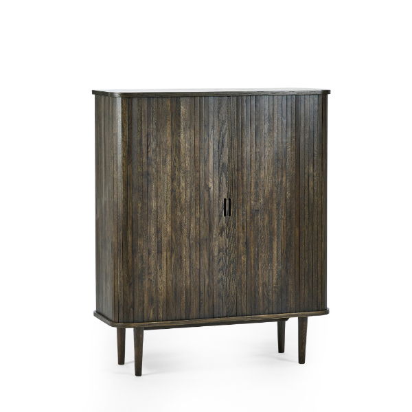 Arya Wine Cabinet – Dark Oak Effect - Living with Luxury