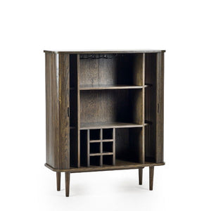 Arya Wine Cabinet – Dark Oak Effect - Living with Luxury