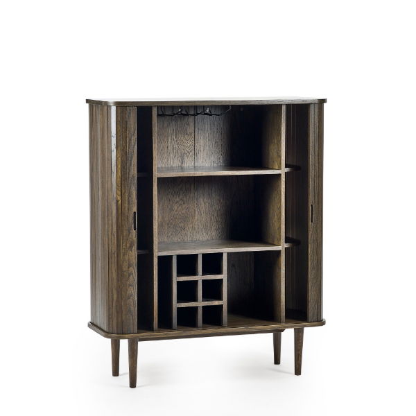 Arya Wine Cabinet – Dark Oak Effect - Living with Luxury