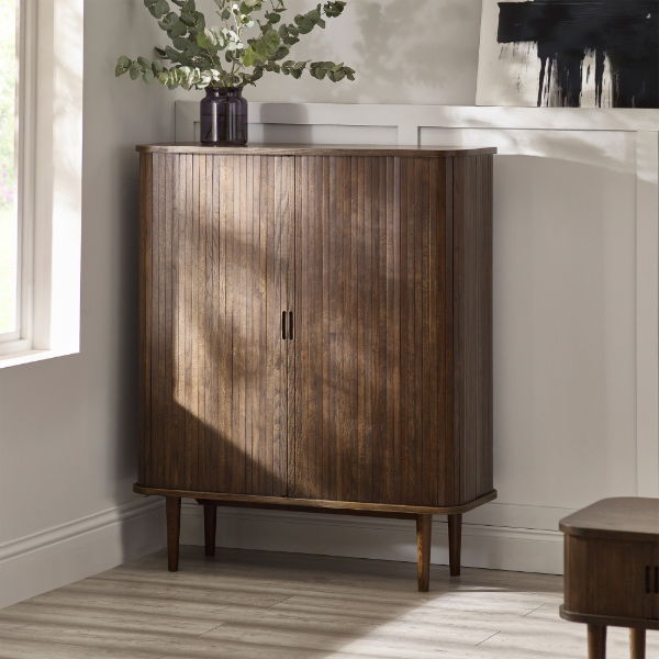 Arya Wine Cabinet – Dark Oak Effect - Living with Luxury
