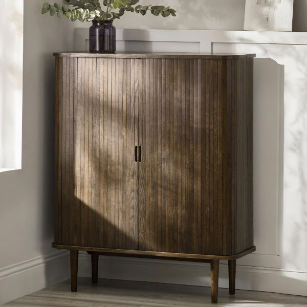 Arya Wine Cabinet – Dark Oak Effect - Living with Luxury