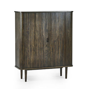 Arya Wine Cabinet – Dark Oak Effect - Living with Luxury