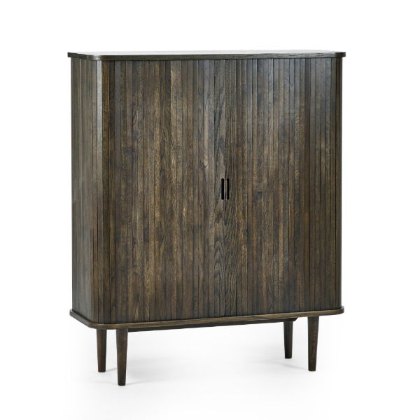 Arya Wine Cabinet – Dark Oak Effect - Living with Luxury