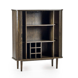 Arya Wine Cabinet – Dark Oak Effect - Living with Luxury
