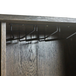 Arya Wine Cabinet – Dark Oak Effect - Living with Luxury