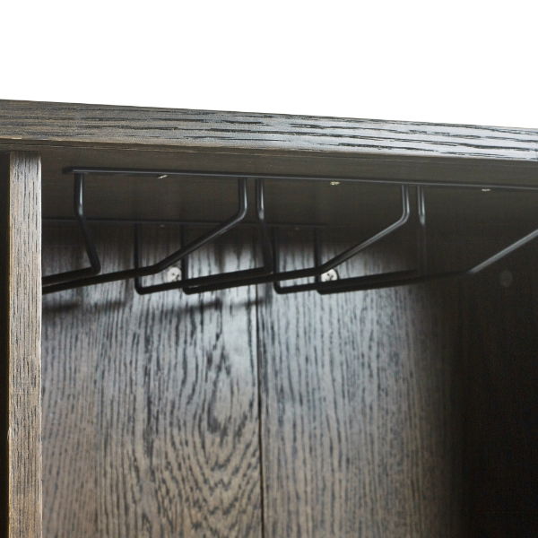 Arya Wine Cabinet – Dark Oak Effect - Living with Luxury