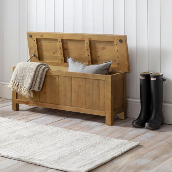Aspen Storage Bench – Reclaimed Pine - Living with Luxury
