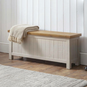 Aspen Storage Bench – Grey Wash - Living with Luxury