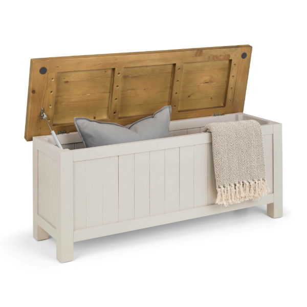 Aspen Storage Bench – Grey Wash - Living with Luxury