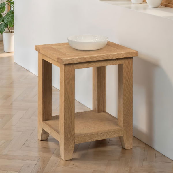Astoria Lamp Table – Waxed Oak - Living with Luxury