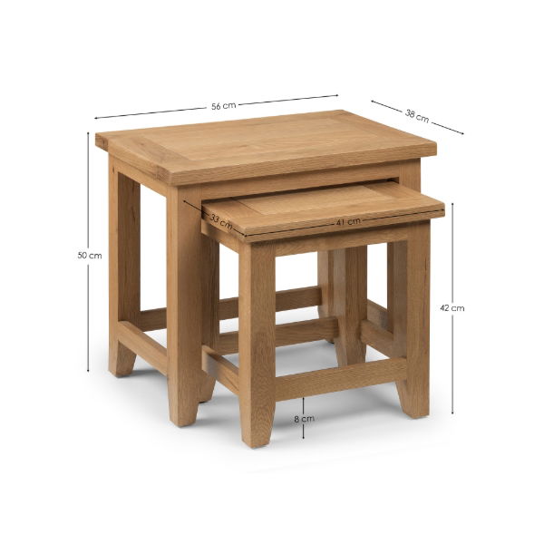 Astoria Nest of Tables – Waxed Oak - Living with Luxury