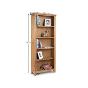 Astoria Tall Bookcase – Waxed Oak - Living with Luxury