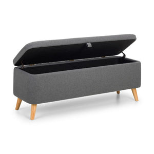 Astrid Blanket Box – Grey Linen - Living with Luxury