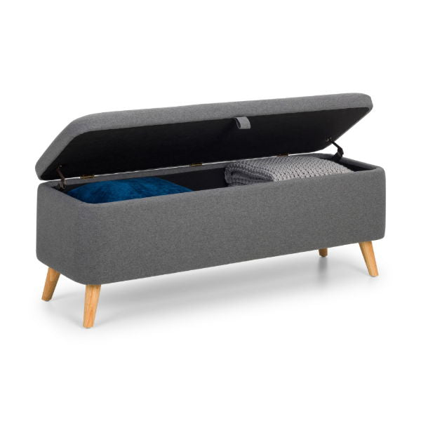 Astrid Blanket Box – Grey Linen - Living with Luxury