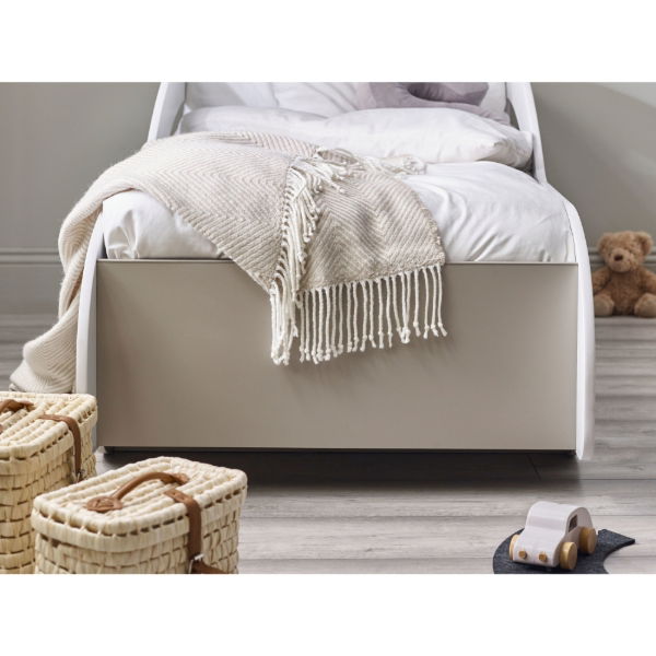 Atlantis Car Bed – White &amp; Taupe - Living with Luxury