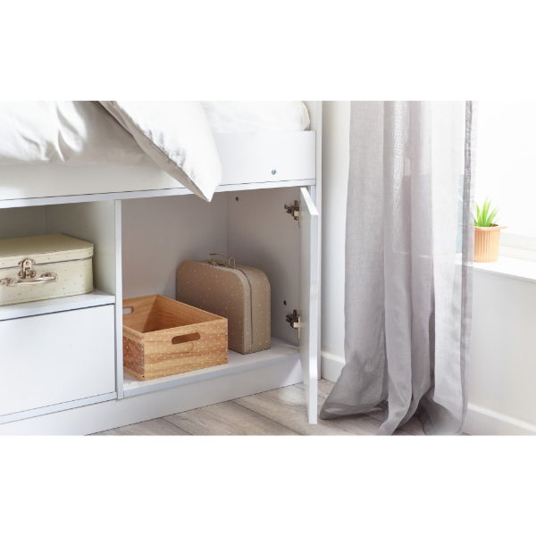 Atom Low Sleeper Bed – White - Living with Luxury