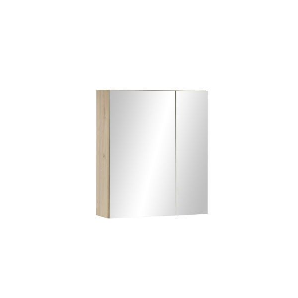 Austin Mirrored Bathroom Cabinet – Natural Wood - Living with Luxury