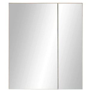 Austin Mirrored Bathroom Cabinet – Natural Wood - Living with Luxury