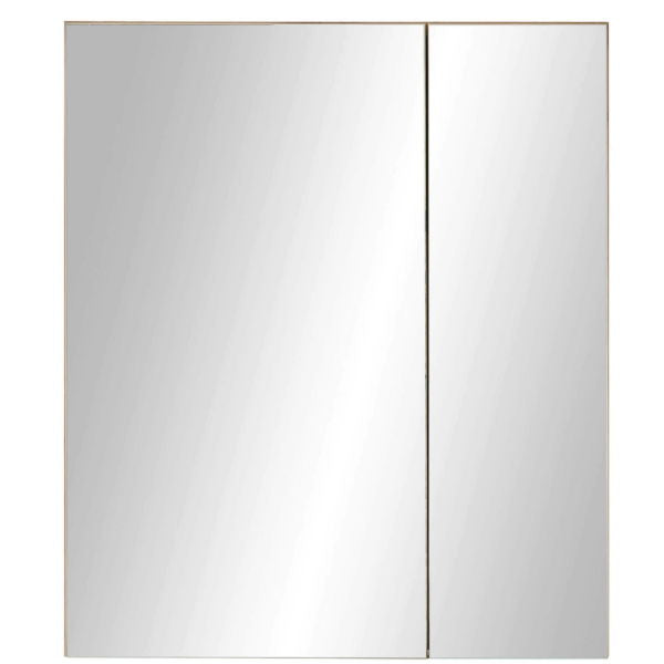 Austin Mirrored Bathroom Cabinet – Natural Wood - Living with Luxury