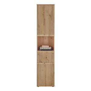 Austin Tall Bathroom Cabinet – Natural Wood - Living with Luxury