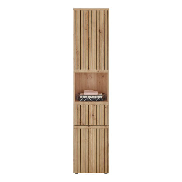 Austin Tall Bathroom Cabinet – Natural Wood - Living with Luxury