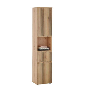 Austin Tall Bathroom Cabinet – Natural Wood - Living with Luxury