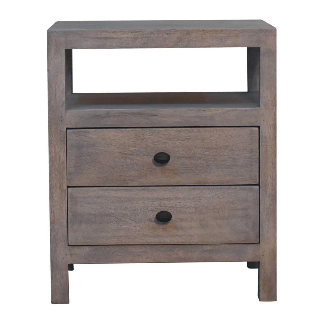 Acid Wash 2 Drawer Open Bedside Living with Luxury
