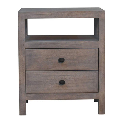 Acid Wash 2 Drawer Open Bedside Living with Luxury