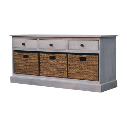 Acid Wash Basket Storage Cabinet Living with Luxury