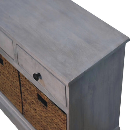 Acid Wash Basket Storage Cabinet Living with Luxury