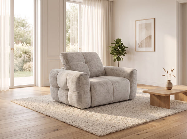 Faringdon Beige Electric Recliner Armchair – view 1