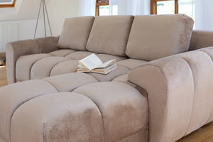 Azzuro Mocha Universal Corner Sofabed – Upholstered Sofa Bed