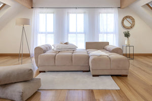 Azzuro Mocha Universal Corner Sofabed – Upholstered Sofa Bed