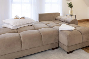 Azzuro Mocha Universal Corner Sofabed – Upholstered Sofa Bed