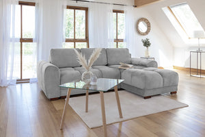 Azzuro Grey Universal Corner Sofabed – Upholstered Sofa Bed