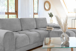 Azzuro Grey Universal Corner Sofabed – Upholstered Sofa Bed