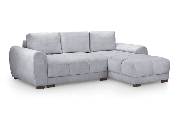 Azzuro Grey Universal Corner Sofabed – Upholstered Sofa Bed