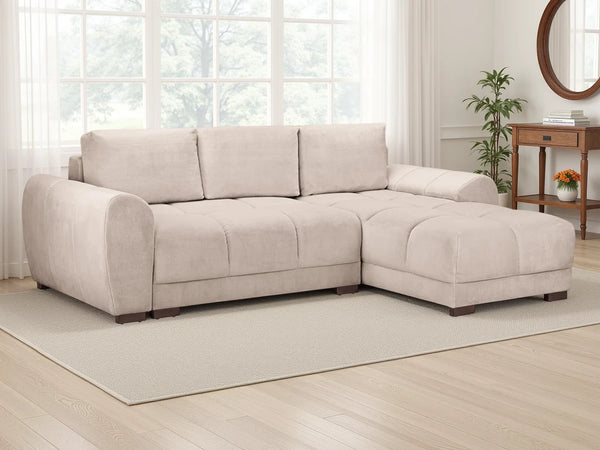 Azzuro Mocha Universal Corner Sofabed – Upholstered Sofa Bed