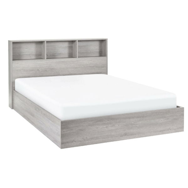 BALI 4FT6 OTTOMAN BED WITH GAS LIFT UP SYSTEM -GREY OAK - Living with Luxury